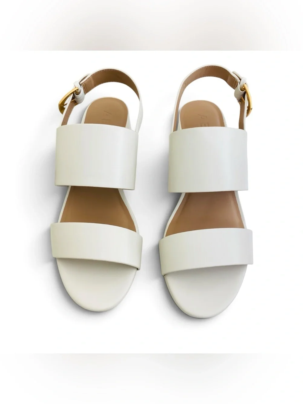 AEROSOLES Camilia Platform Sandals Sz 9M Minimalist Chunky Block Heel